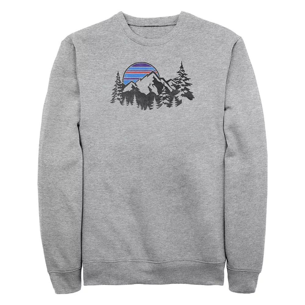 Big & Tall Mountain Range Graphic Fleece Sweatshirt, Men's,  Product Image