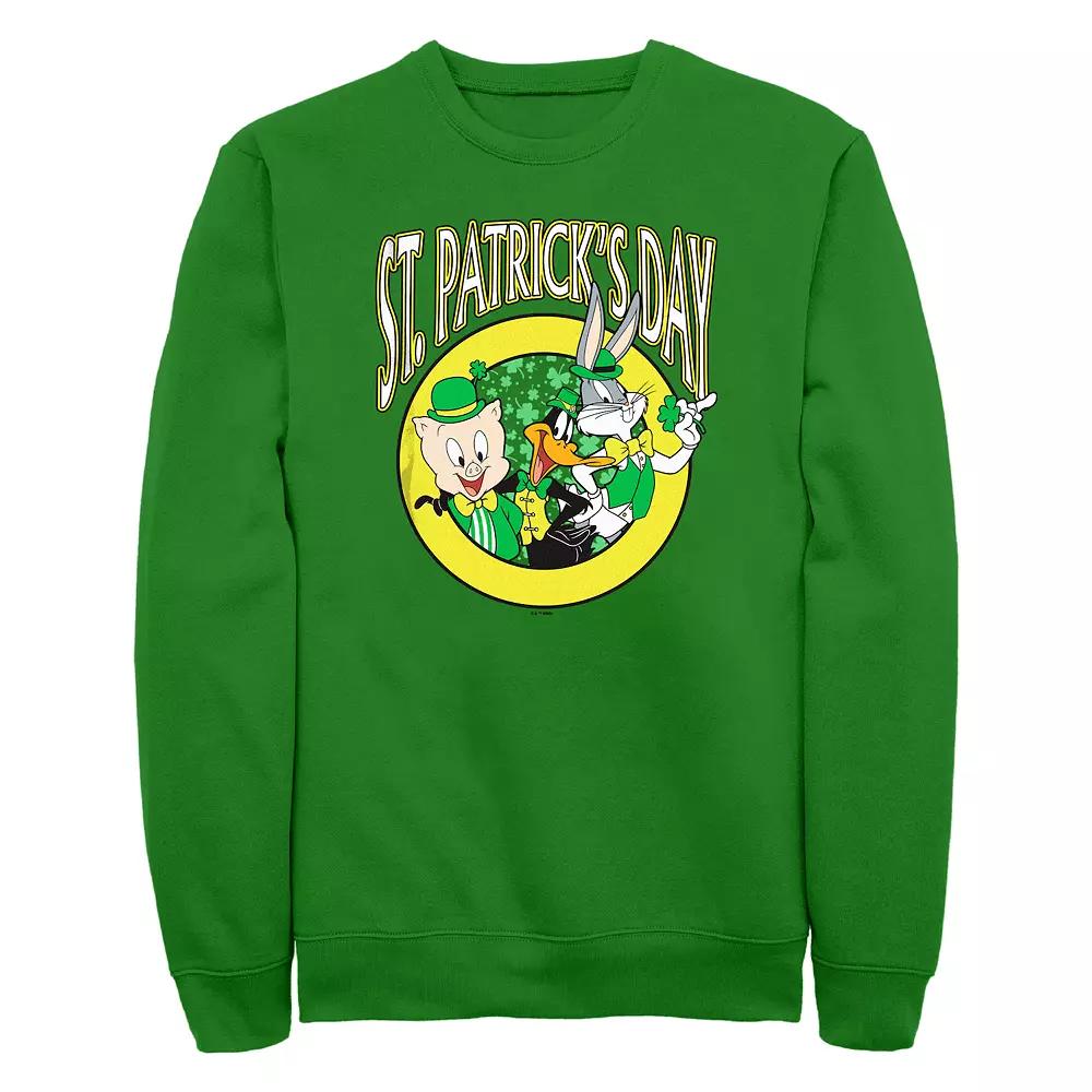 Men's Looney Tunes St. Patrick's Day Buddies Graphic Fleece, Size: XL, Kelly Product Image