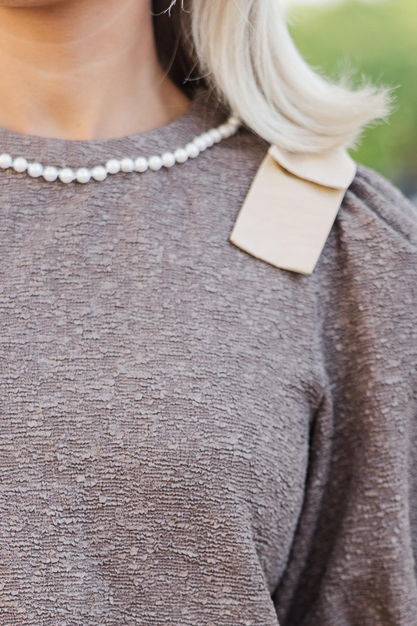 Best Of You Brown Tweed Blouse Female Product Image