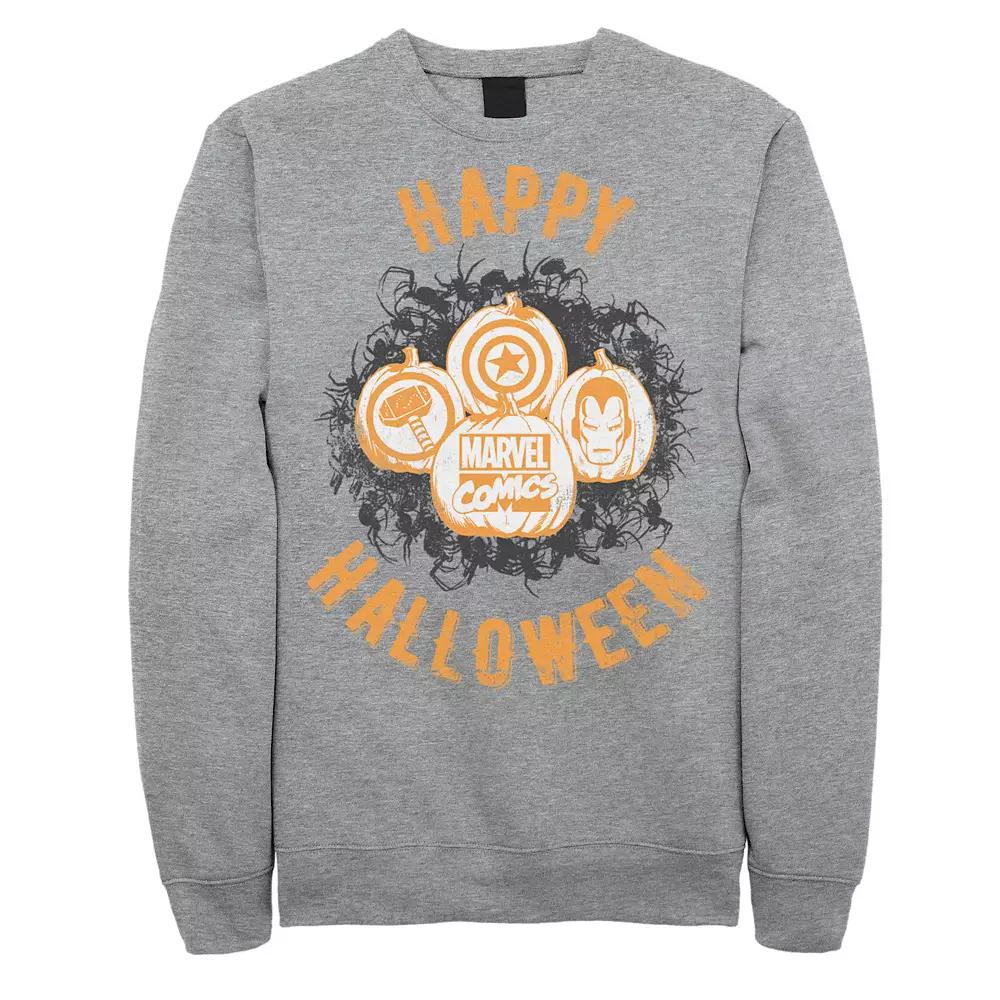 Men's Marvel Avengers Happy Halloween Pumpkins Sweatshirt,  Product Image