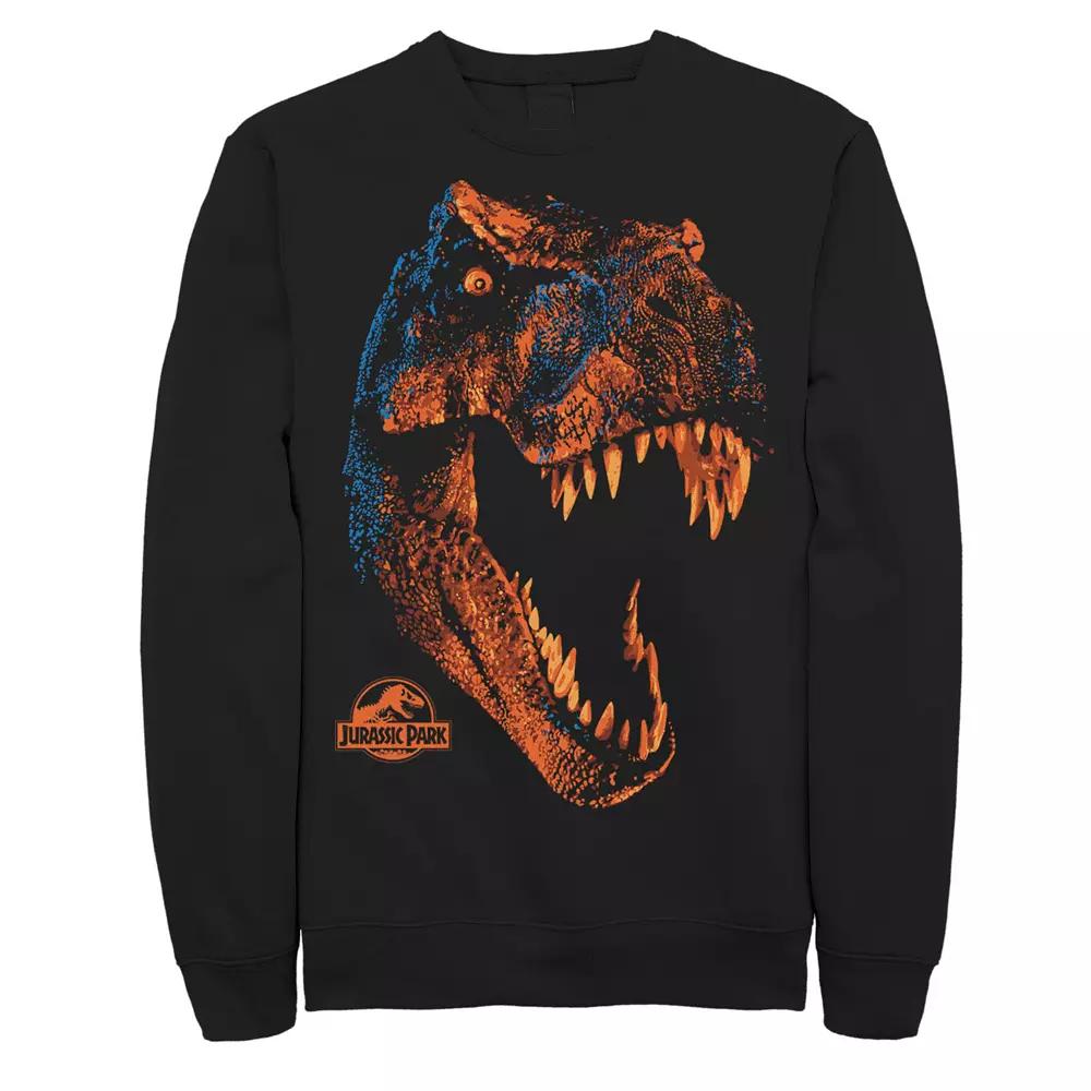 Men's Jurassic Park Tyrannasaurus Roar up Close Sweatshirt, Size: XL, Black Product Image