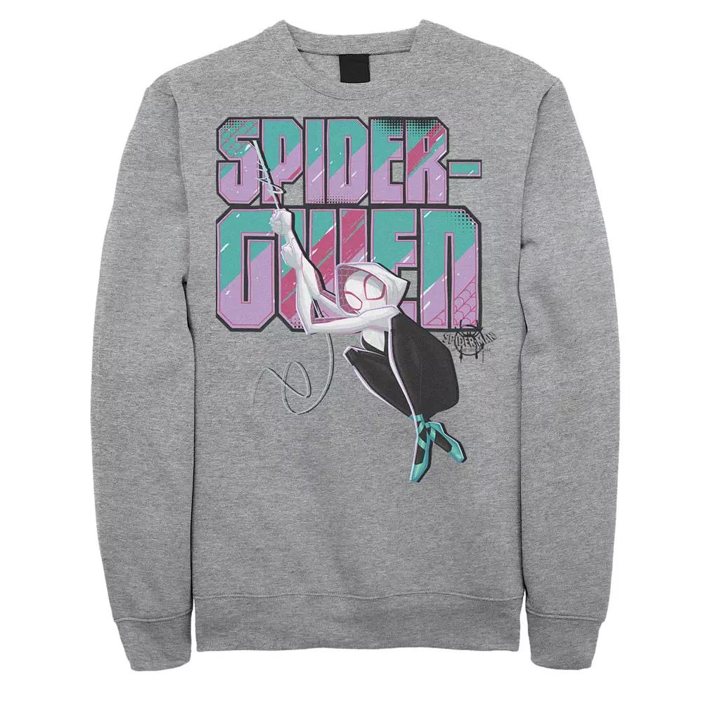 Men's Marvel Spider-Man Spiderverse Gwen Swing Graphic Fleece Pullover,  Product Image
