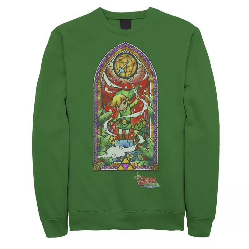 Mens Nintendo The Legend of Zelda Wind Waker Stained Glass Sweatshirt Product Image