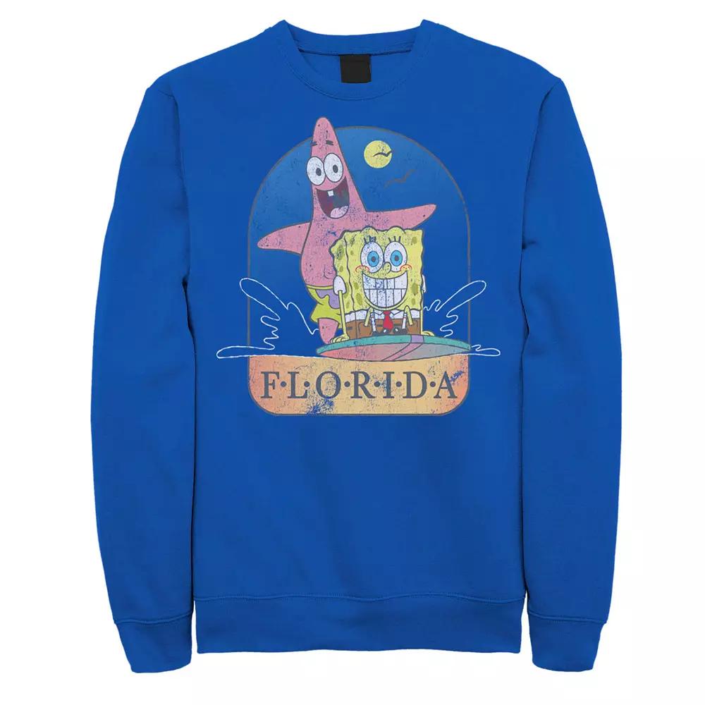 Men's Nickelodeon SpongeBob SquarePants Patrick Florida Surf Poster Sweatshirt,  Product Image