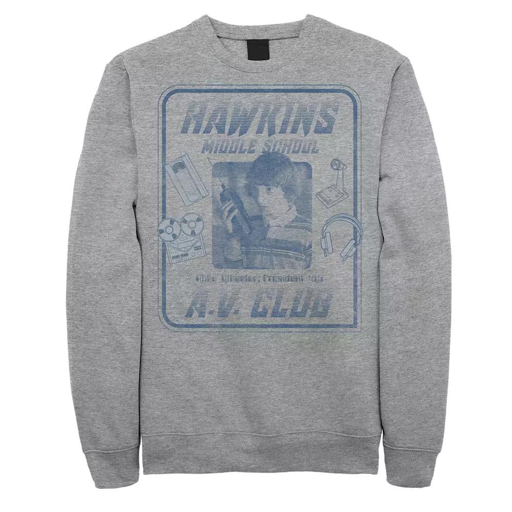 Men's Netflix Stranger Things Mike Wheeler Hawkins A.V. Club Sweatshirt,  Product Image