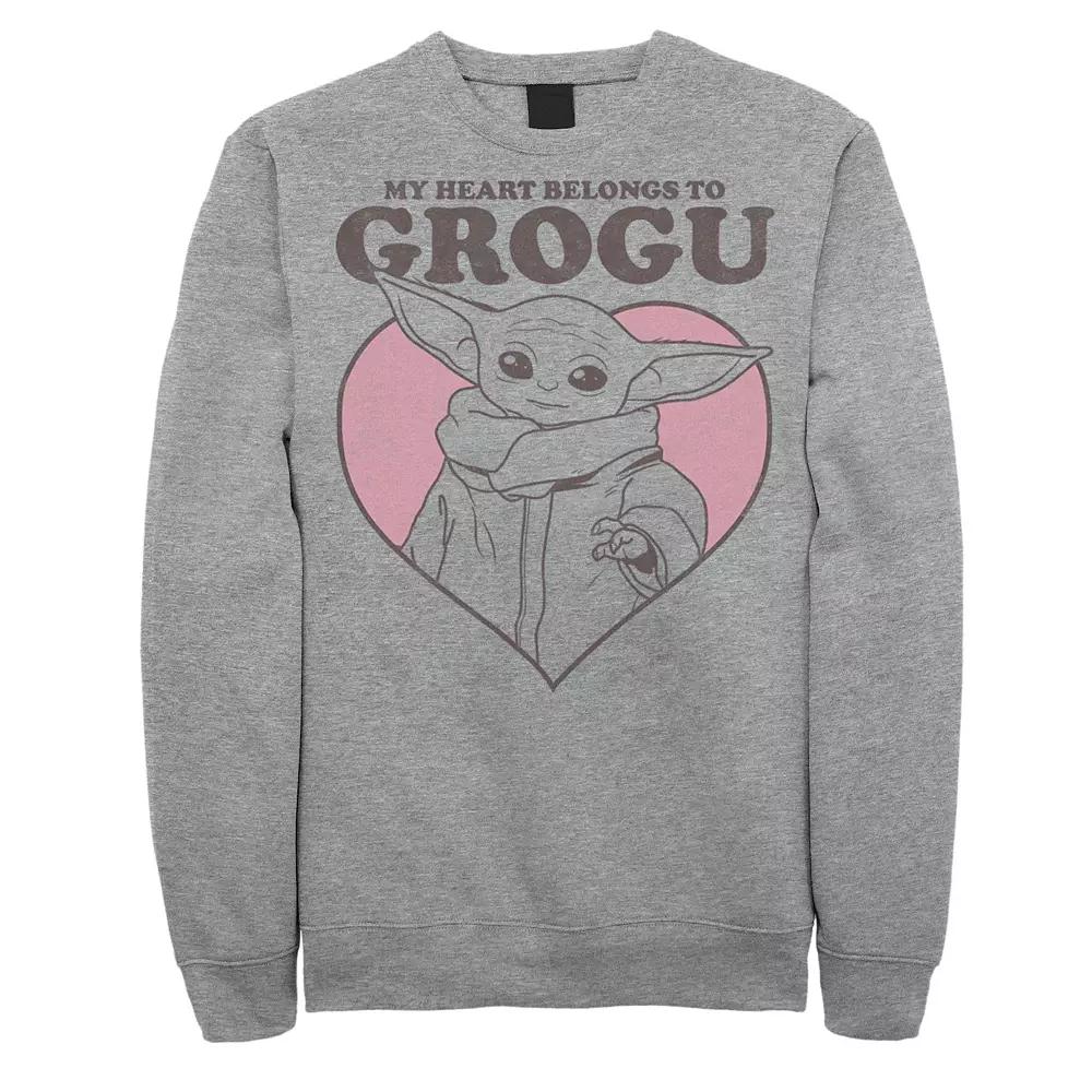 Men's Star Wars: The Mandalorian Valentine's Day Belong To Grogu Sweatshirt,  Product Image