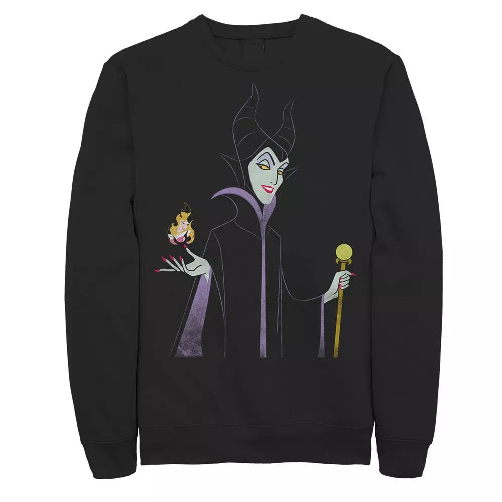 Disney's Sleeping Beauty Maleficent Men's With Staff & Aurora Flame Sweatshirt, Size: XL, Black Product Image