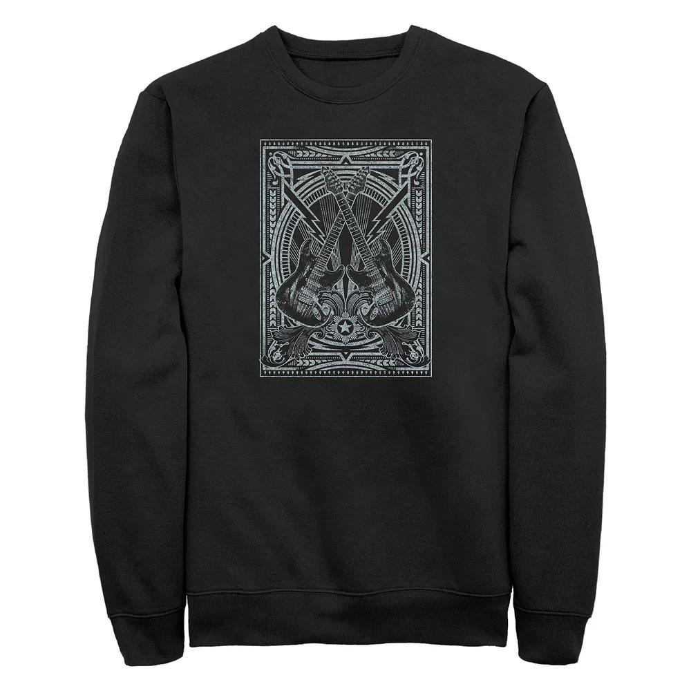 Big & Tall Electric Guitars Graphic Fleece Sweatshirt, Men's,  Product Image