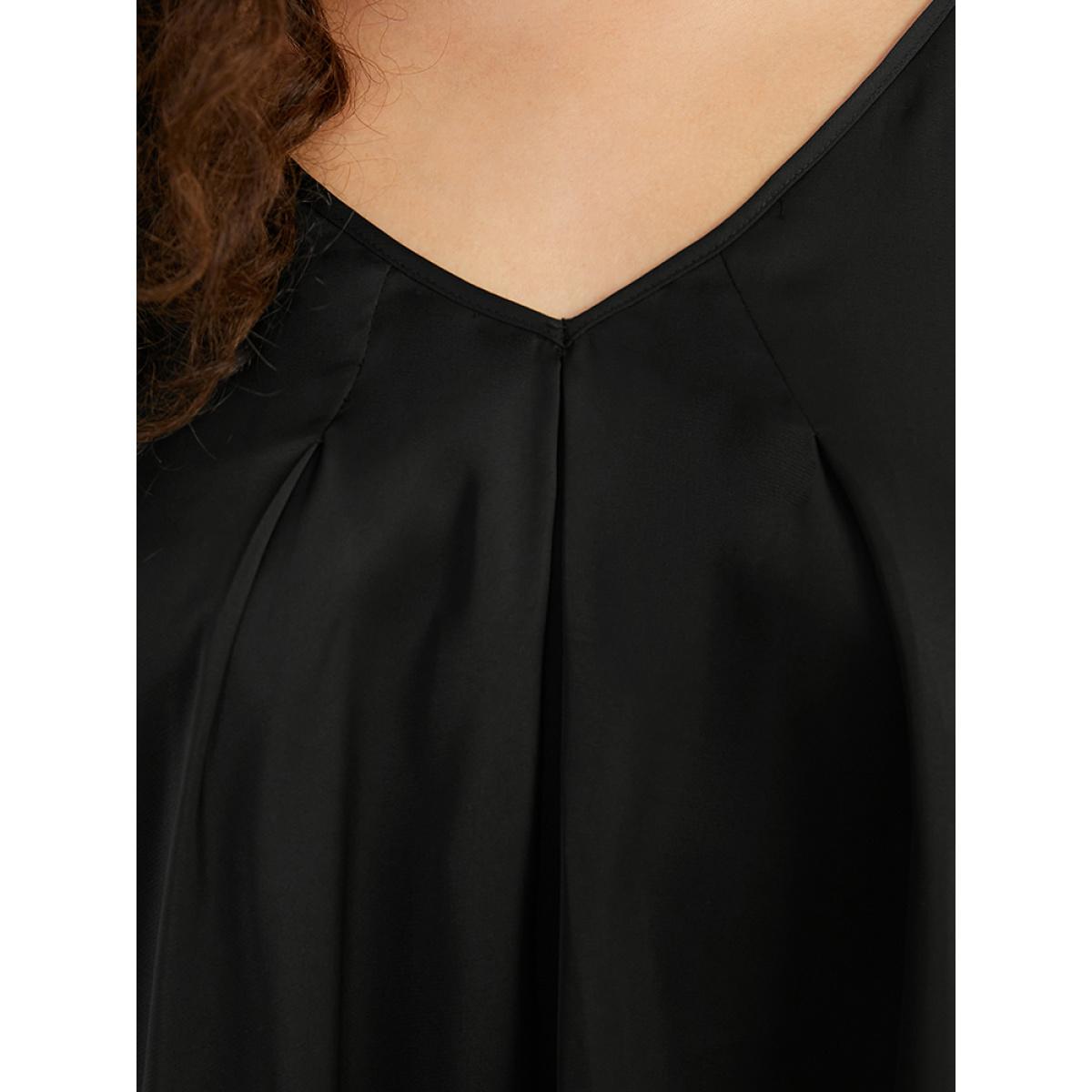 Plus Size Black Halloween Lace Patchwork Ties Bell Sleeve Blouse Women Elegant Long Sleeve V-neck Festival-Halloween Blouses BloomChic 22-24/3X Product Image