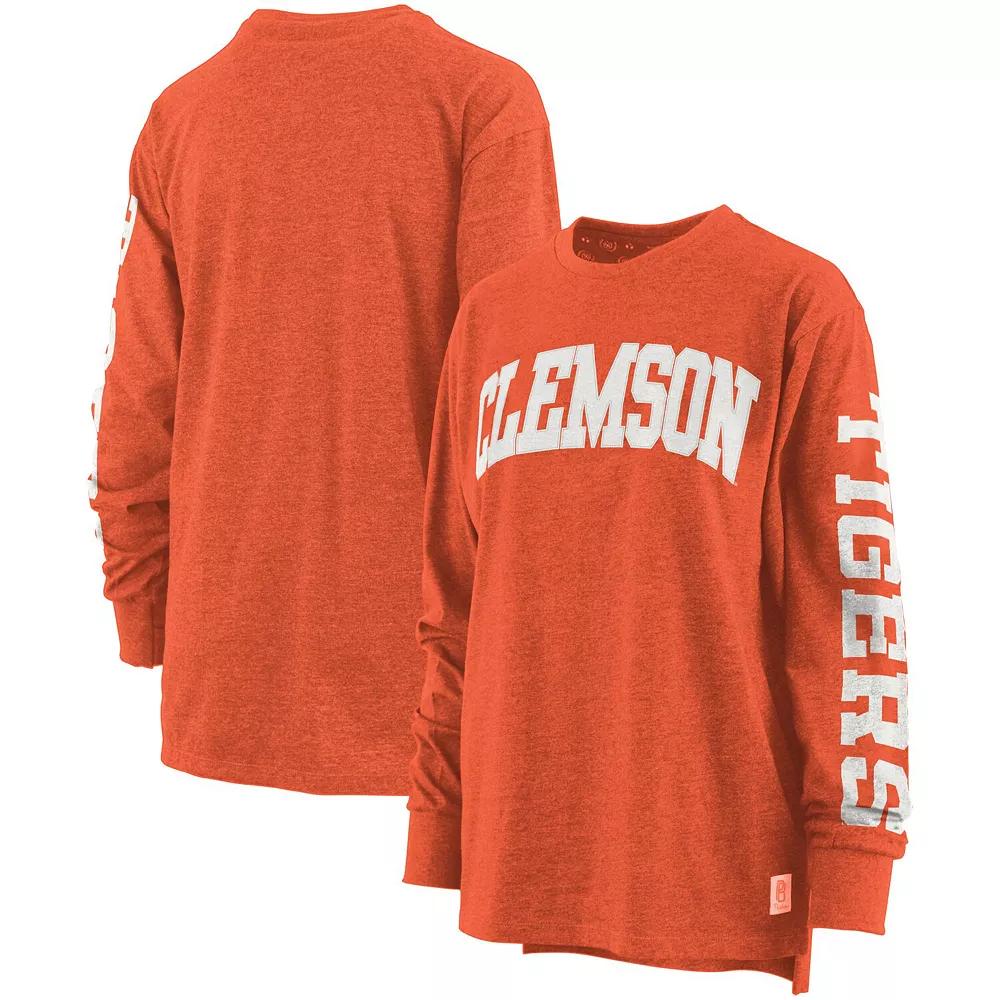 Women's Pressbox Orange Clemson Tigers Plus Size Two-Hit Canyon Long Sleeve T-Shirt, Size: 2XL Product Image