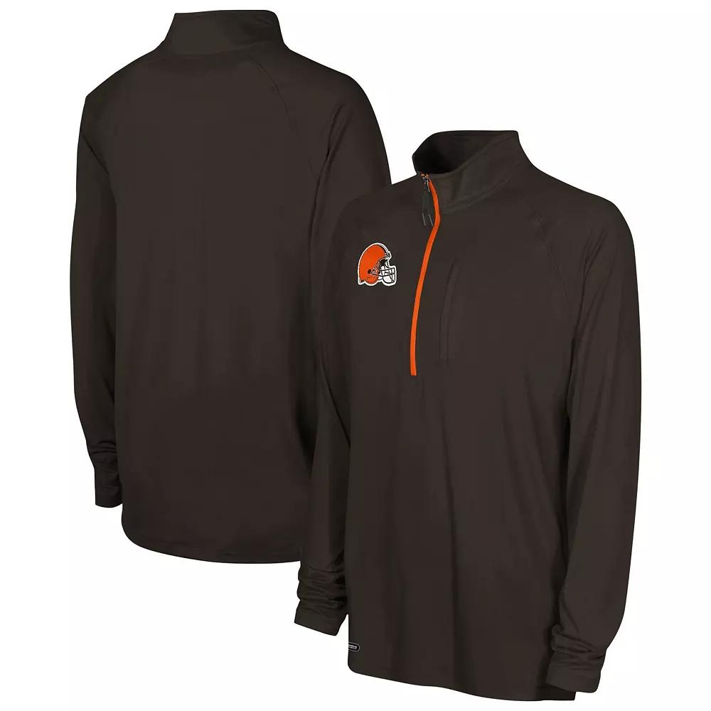 Men's Brown Cleveland Browns Combine Authentic Raglan Quarter-Zip Top,  Product Image