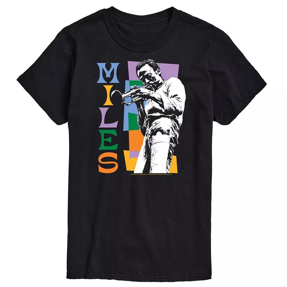Big & Tall Miles Davis Colorblock Tee, Men's,  Product Image