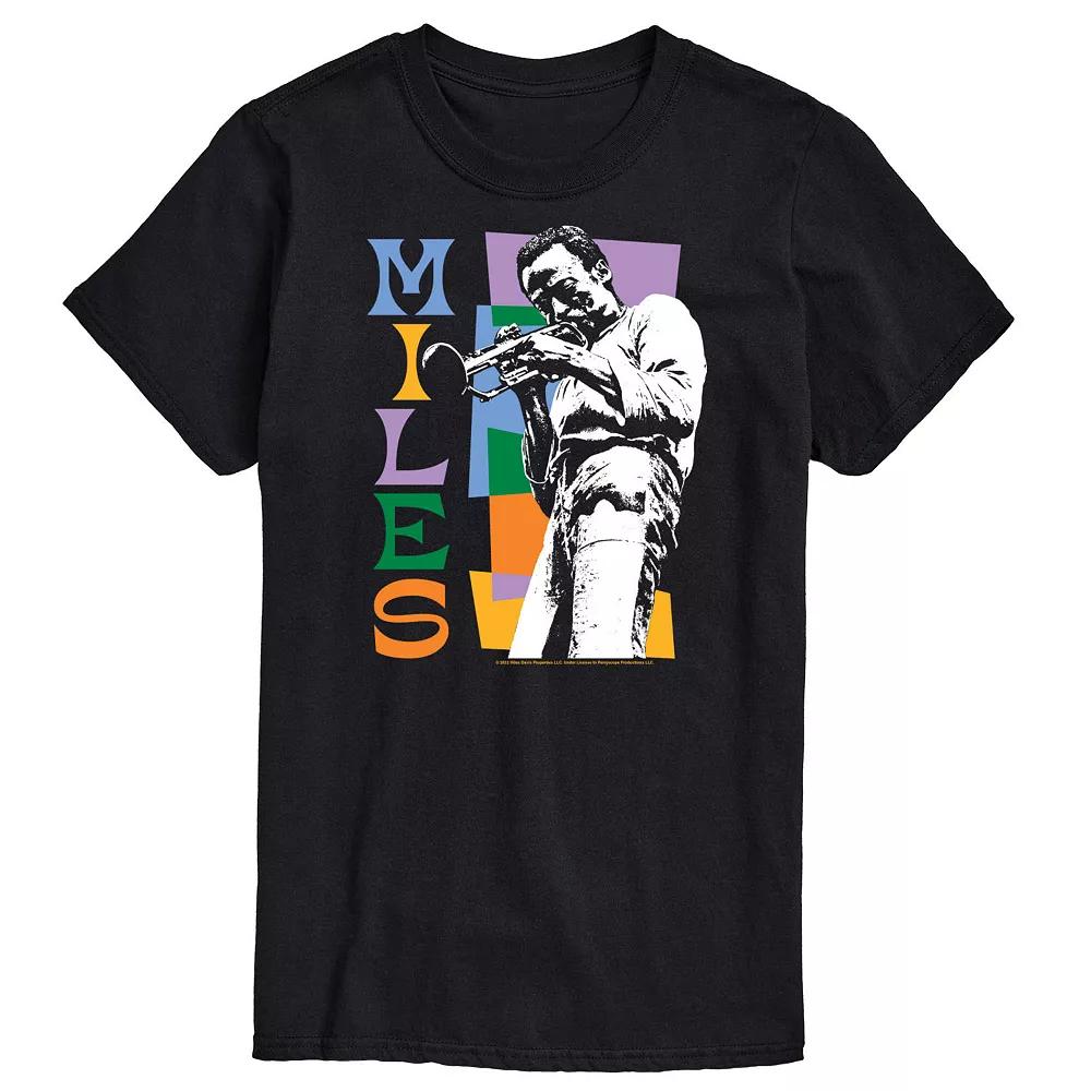 Big & Tall Miles Davis Colorblock Tee, Men's,  Product Image