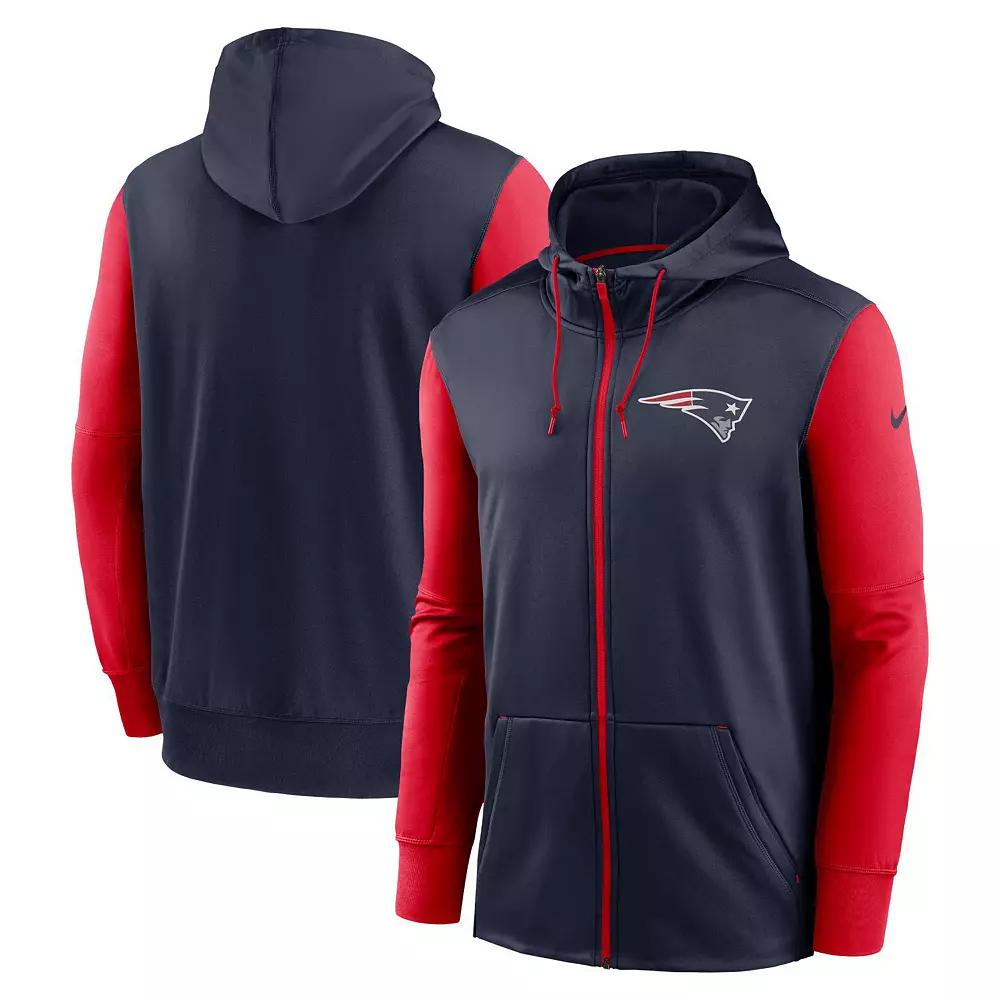 Men's Nike Navy New England Patriots Performance Full-Zip Hoodie,  Product Image