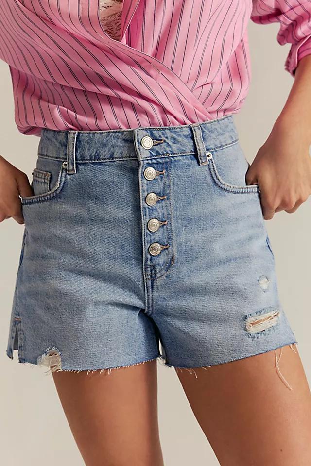 We The Free Angelika Denim Mid-Thigh Shorts Product Image