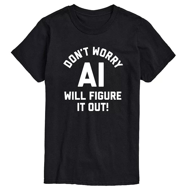 Big & Tall "Don't Worry AI Will Figure It Out" Graphic Tee, Men's,  Product Image