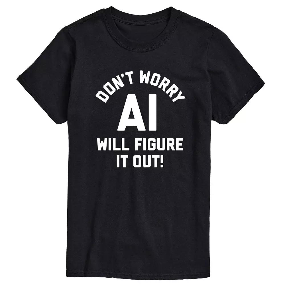 Big & Tall "Don't Worry AI Will Figure It Out" Graphic Tee, Men's,  Product Image