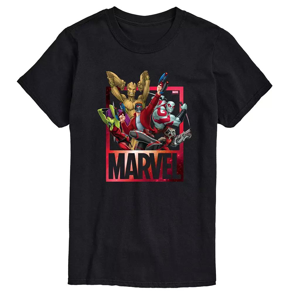 Big & Tall Marvel Guardians Of The Galaxy Group Short Sleeve Graphic Tee, Men's,  Product Image