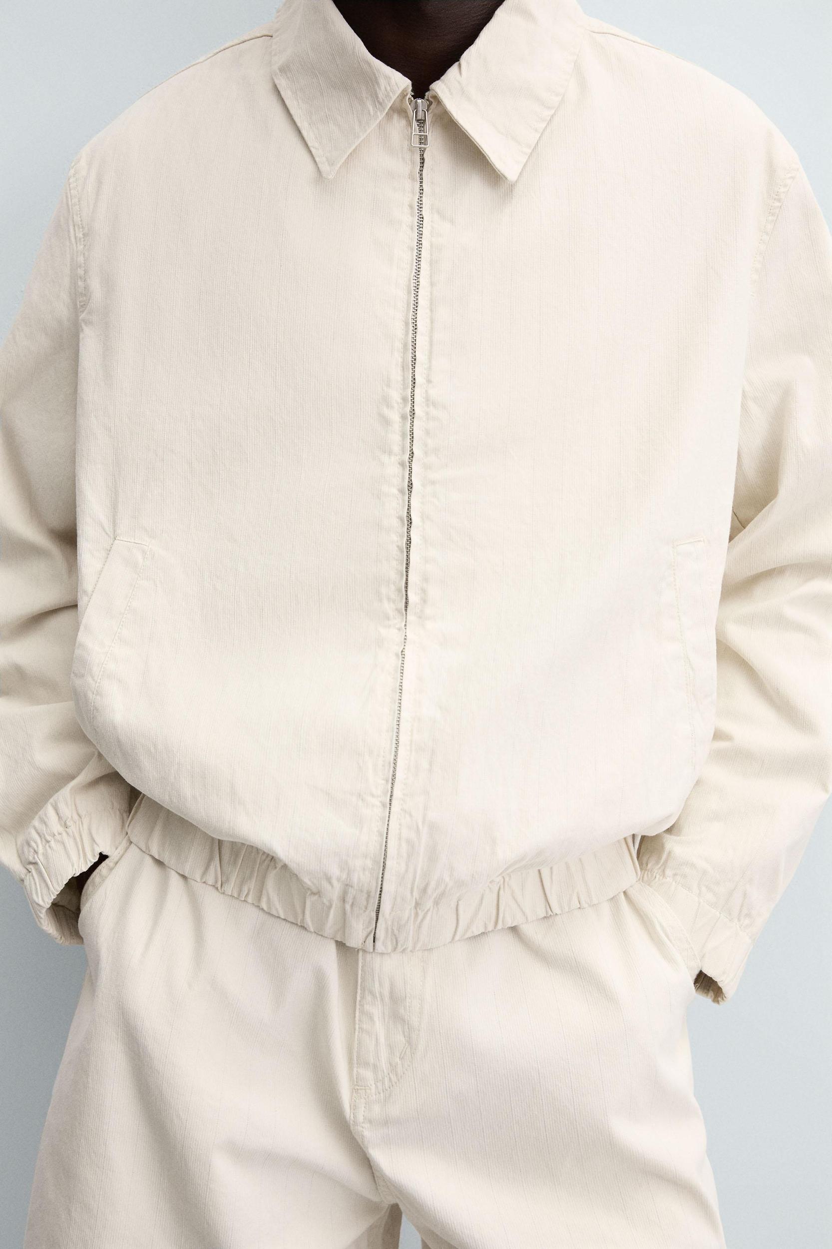 STRIPED TEXTURED JACKET Product Image