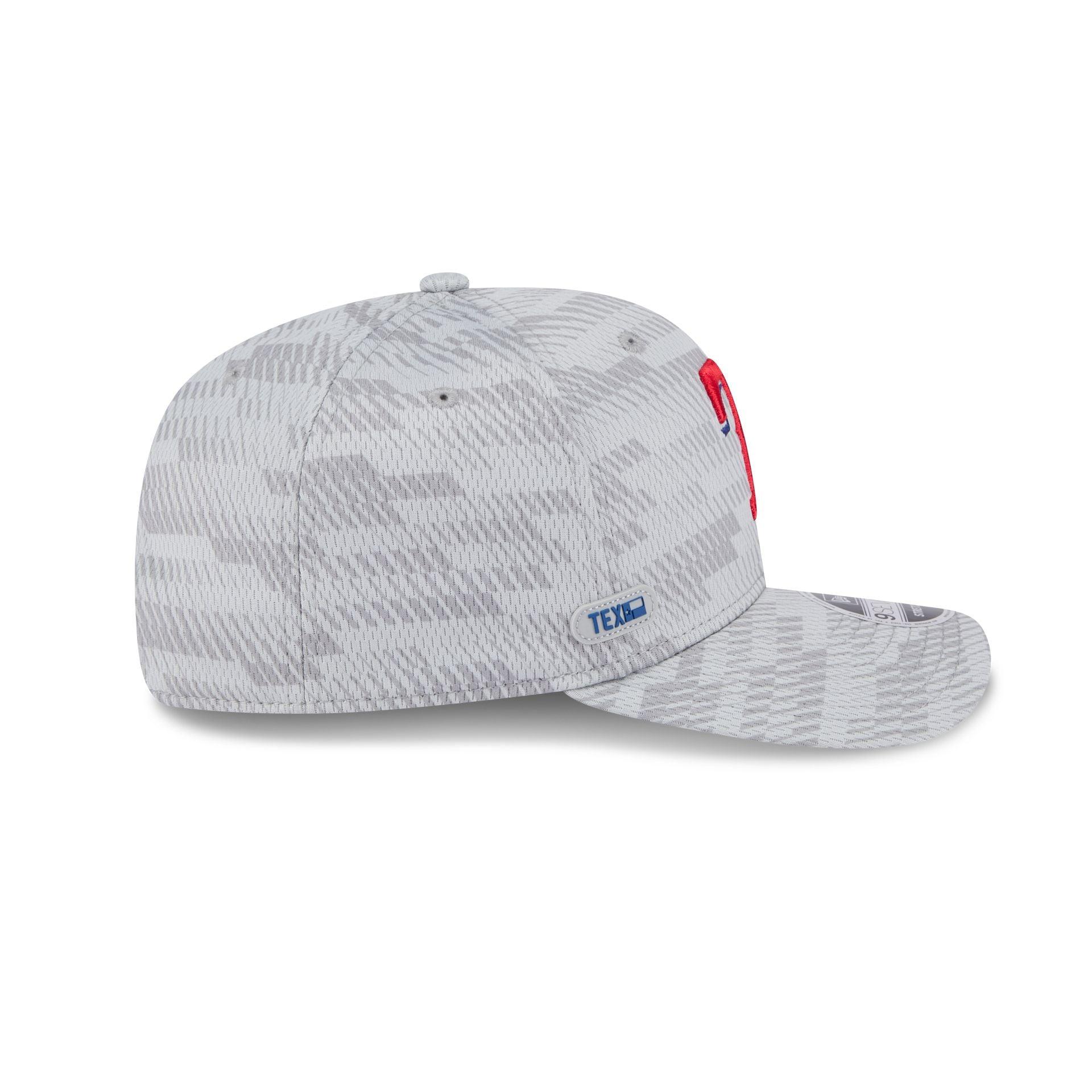 Texas Rangers 2025 Clubhouse Gray 9SEVENTY Stretch-Snap Hat Male Product Image