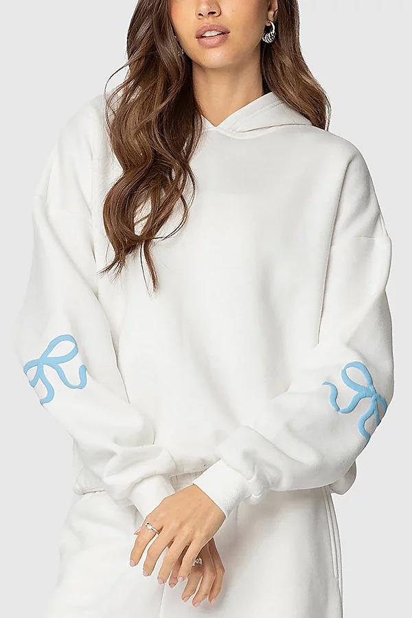 Edikted Bonney Bow Detail Hoodie Sweatshirt Womens at Urban Outfitters Product Image