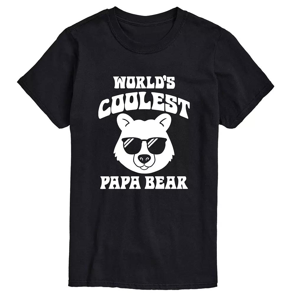 Men's World's Coolest Papa Bear Graphic Tee,  Product Image