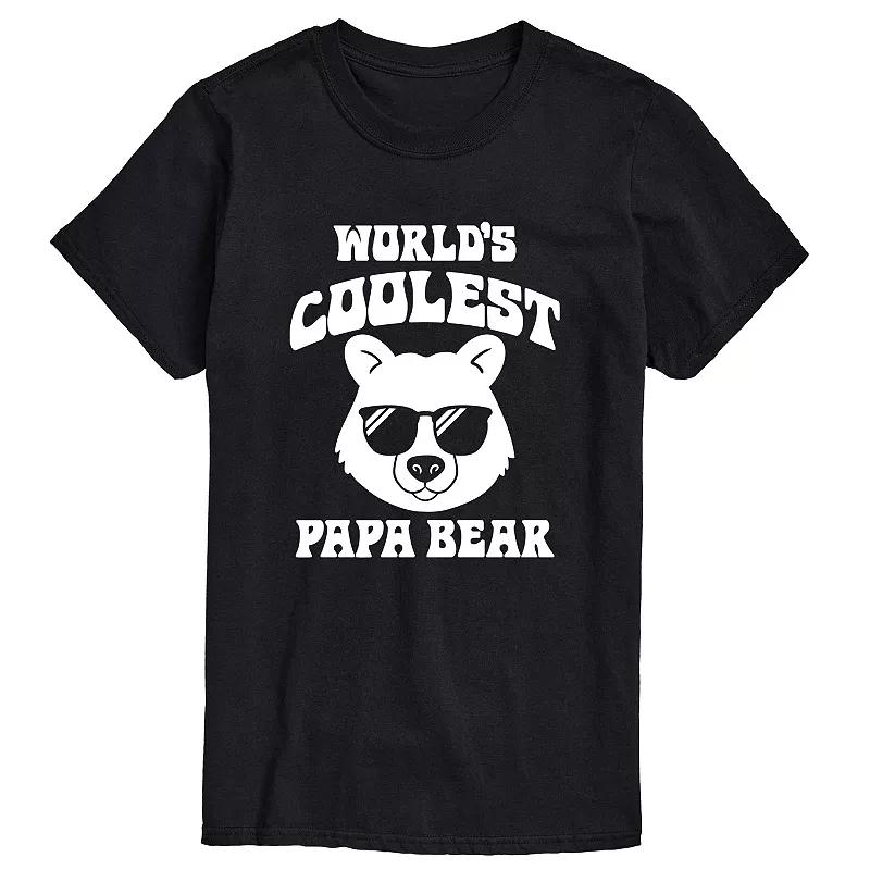 Big & Tall Worlds Coolest Papa Bear Graphic Tee, Mens Product Image