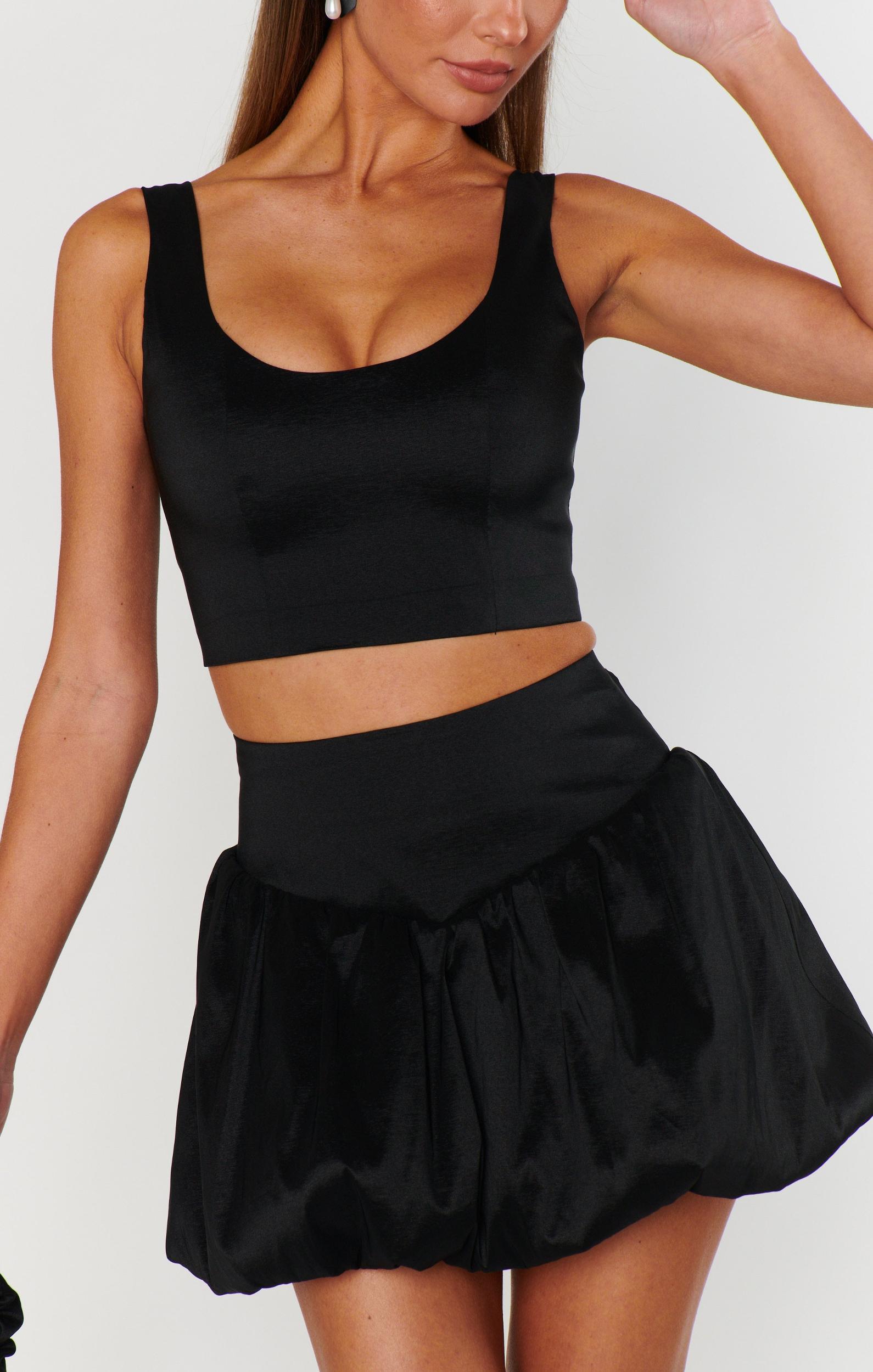 Celeste Skort ~ Black Taffeta Product Image