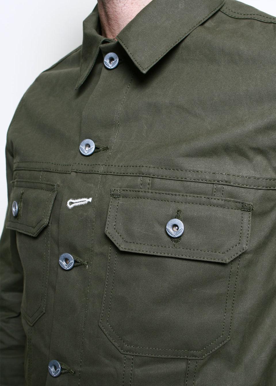 Cruiser Jacket // Dry Wax Canvas Olive Product Image
