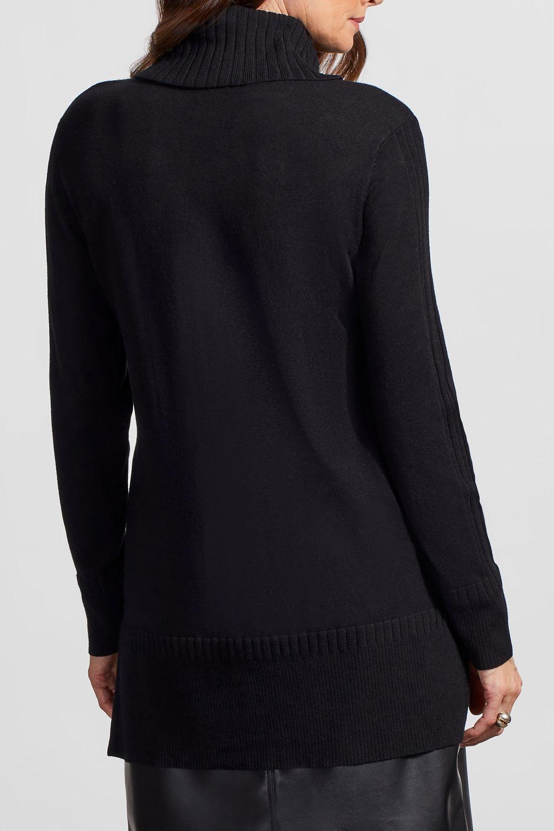 Tribal Long Sleeve Cowl Neck Tunic Sweater Product Image