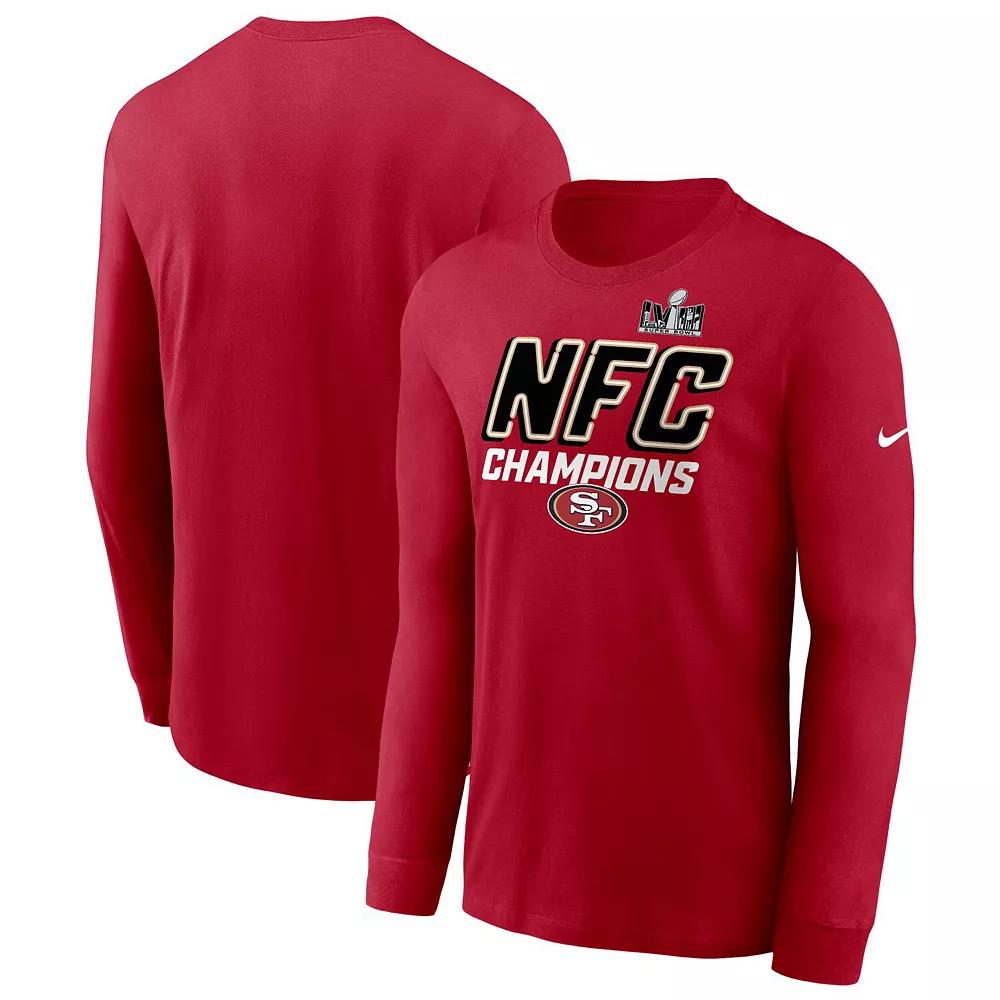 Men's Nike Scarlet San Francisco 49ers 2023 NFC Champions Iconic Long Sleeve T-Shirt, Size: Medium, Red Product Image