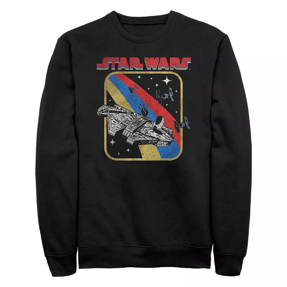 Men's Star Wars Retro Millennium Falcon Galaxy Space Fight Graphic Fleece,  Product Image