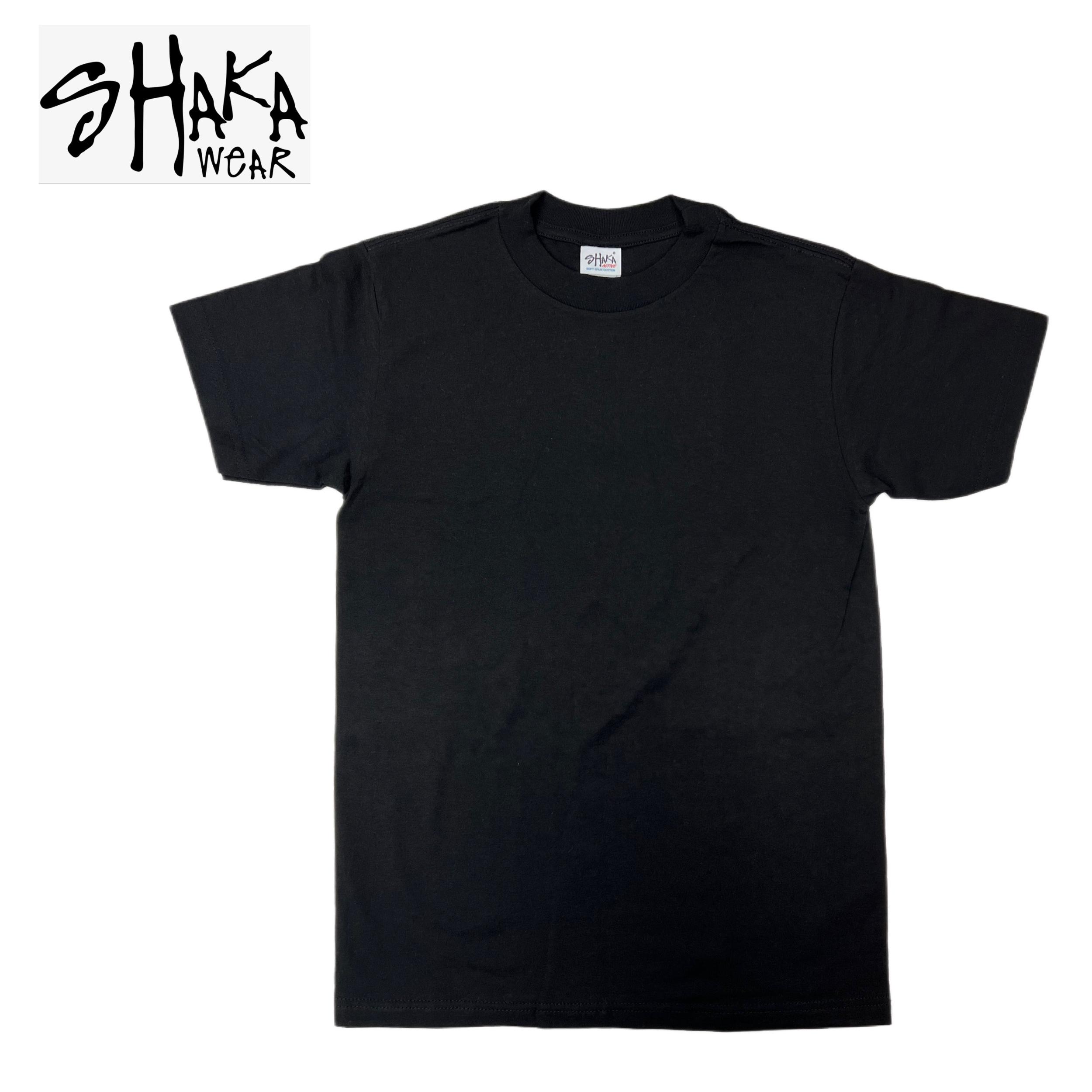 Shaka Wear 6.0 oz Active Short Sleeve T-Shirt (Black/White) Male Product Image