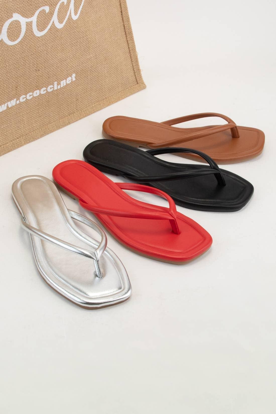 Silver Thong Sandal Product Image