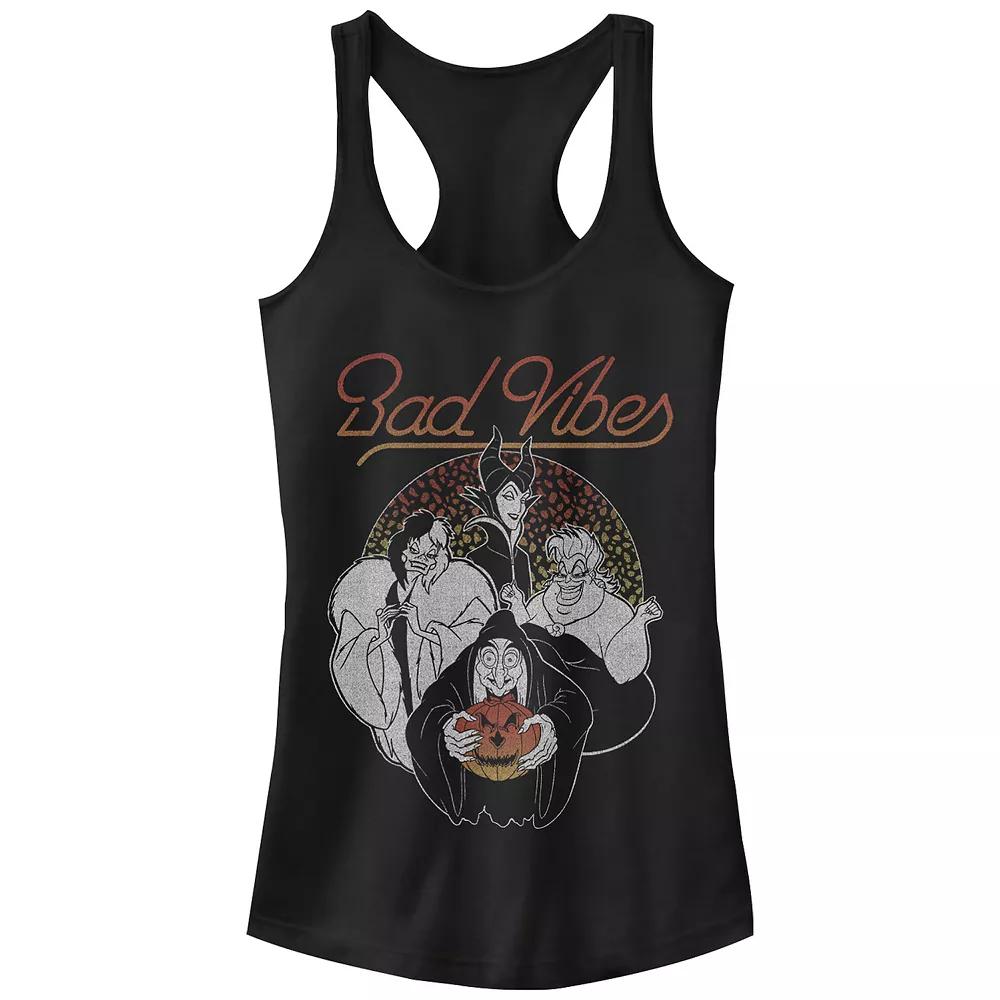 Disney Villains Bad Vibes Halloween Juniors' Racerback Tank Top, Girl's,  Product Image