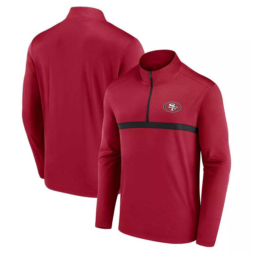 Men's Fanatics  Scarlet San Francisco 49ers Head-to-Head Quarter-Zip Top, Size: XL, Red Product Image