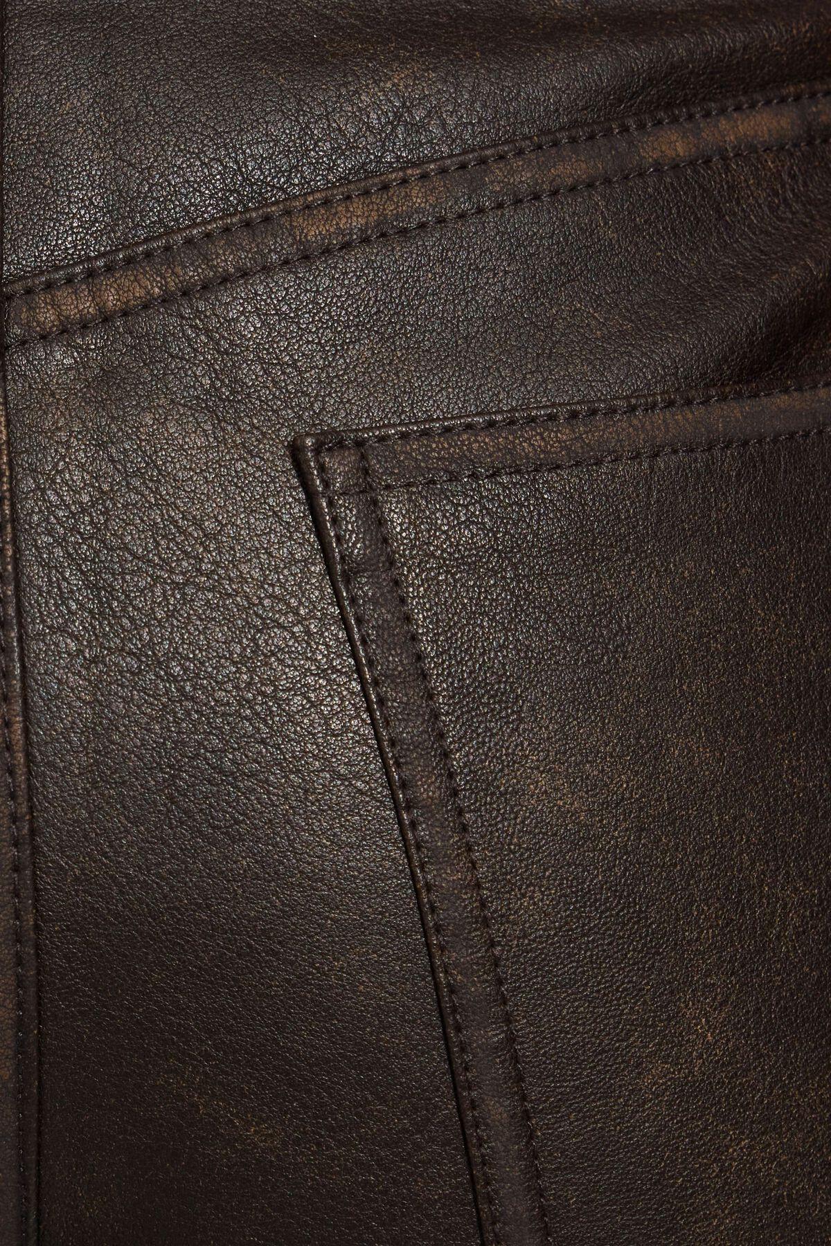 Faux Leather Straight Pants Product Image