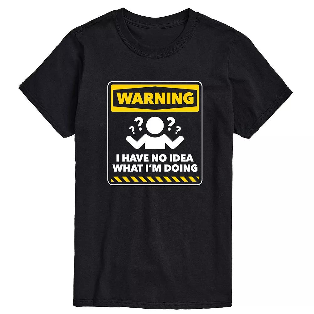 Men's Warning No Idea Tee,  Product Image