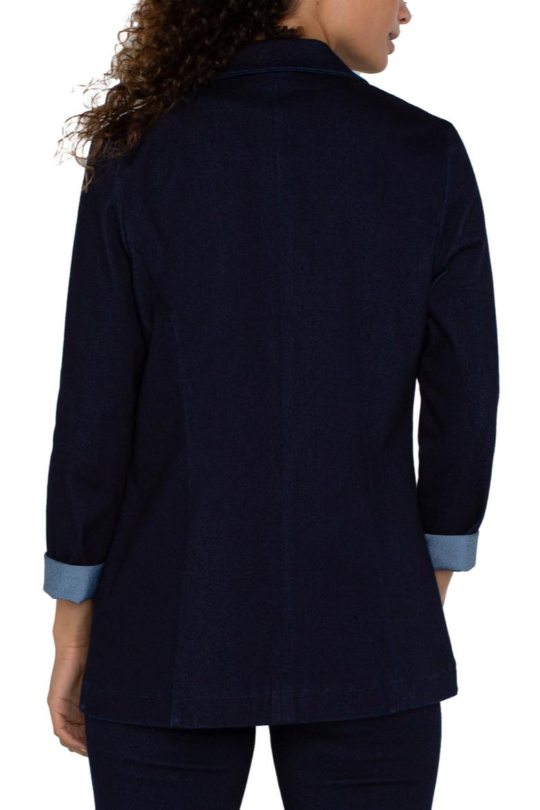Boyfriend Blazer- Indigo Rinse Product Image