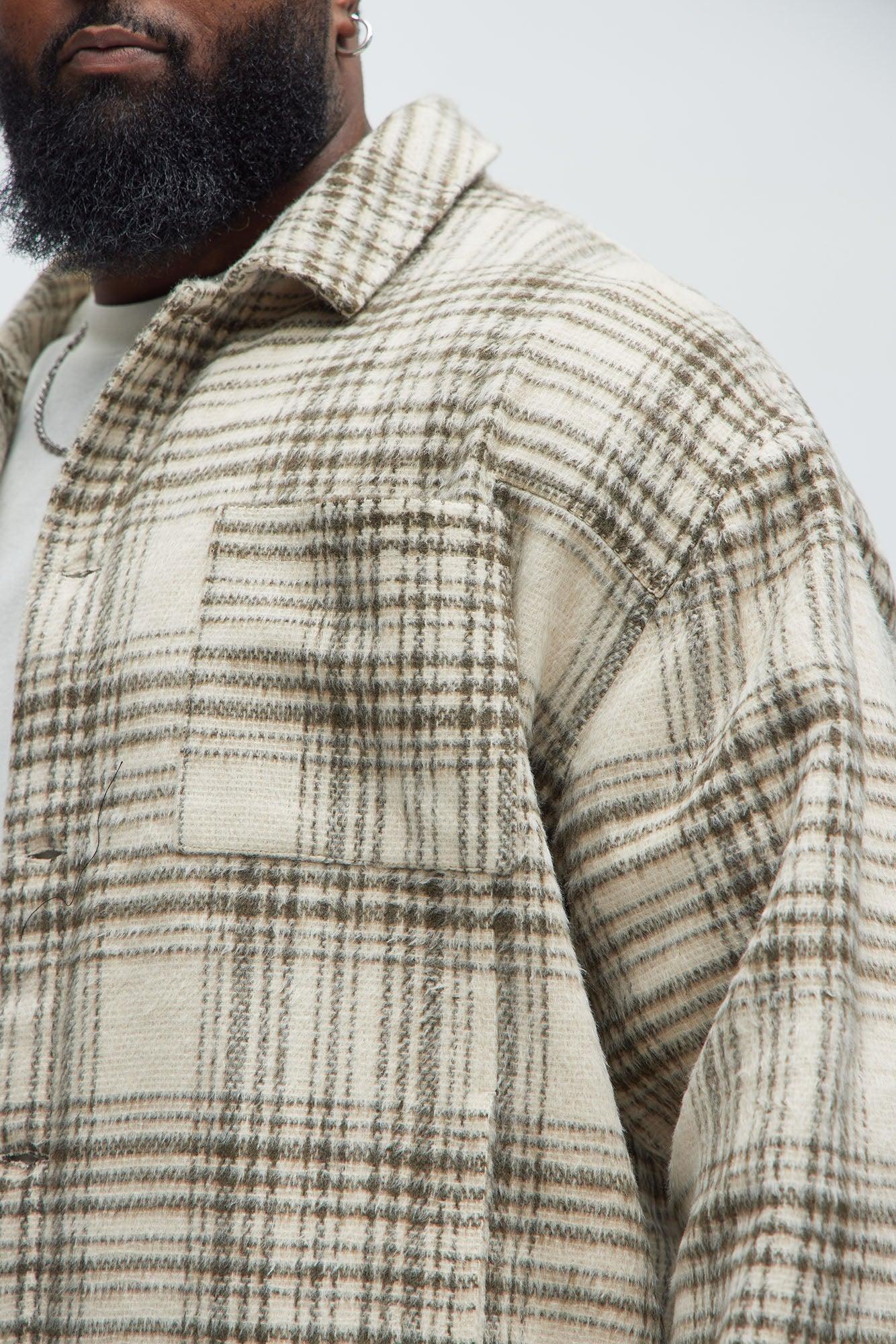 Agua Plaid Shacket - Cream/combo Product Image