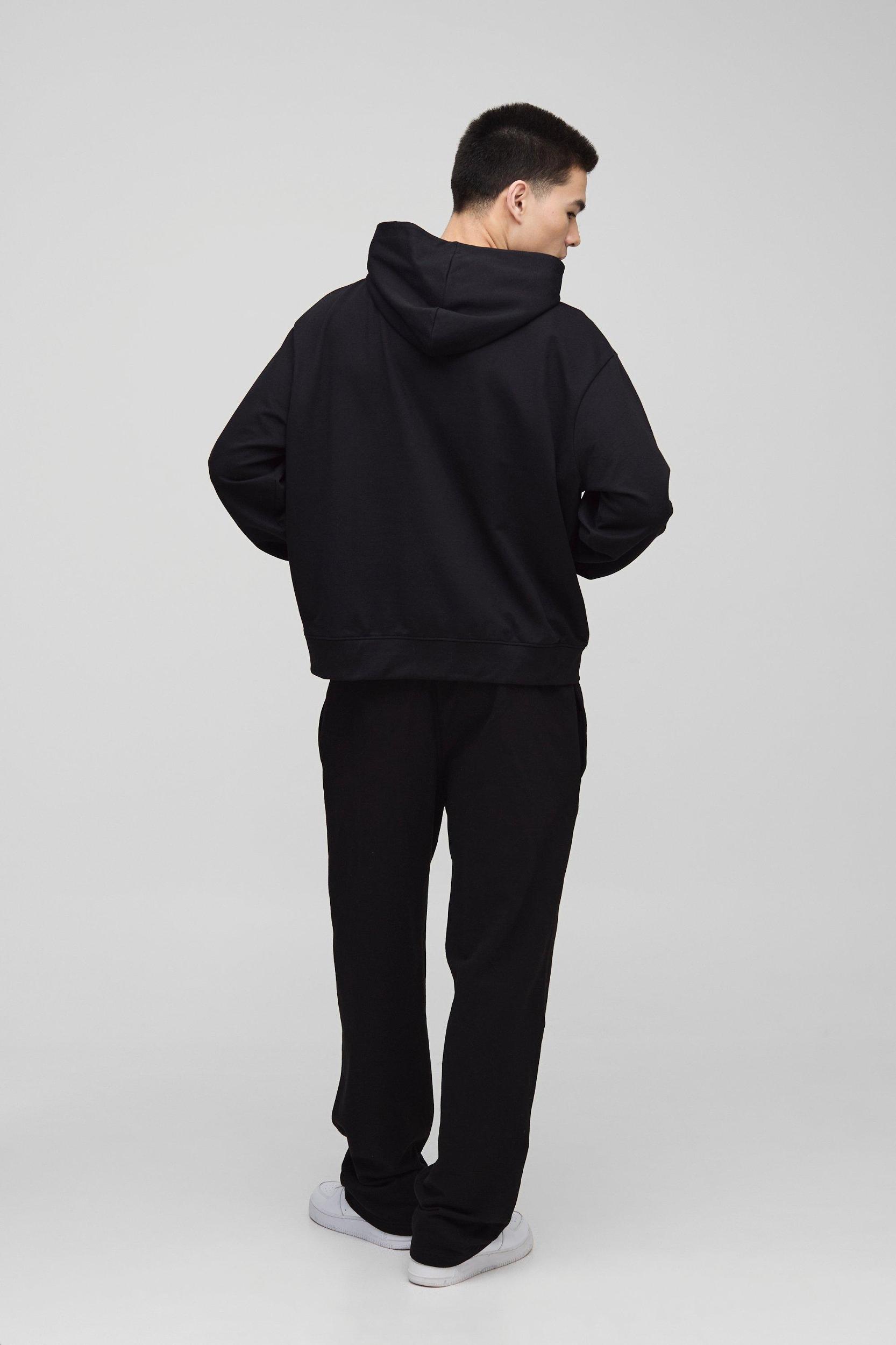 260GSM Loopback Basic Straight Fit Sweatpants | boohooMAN USA Product Image