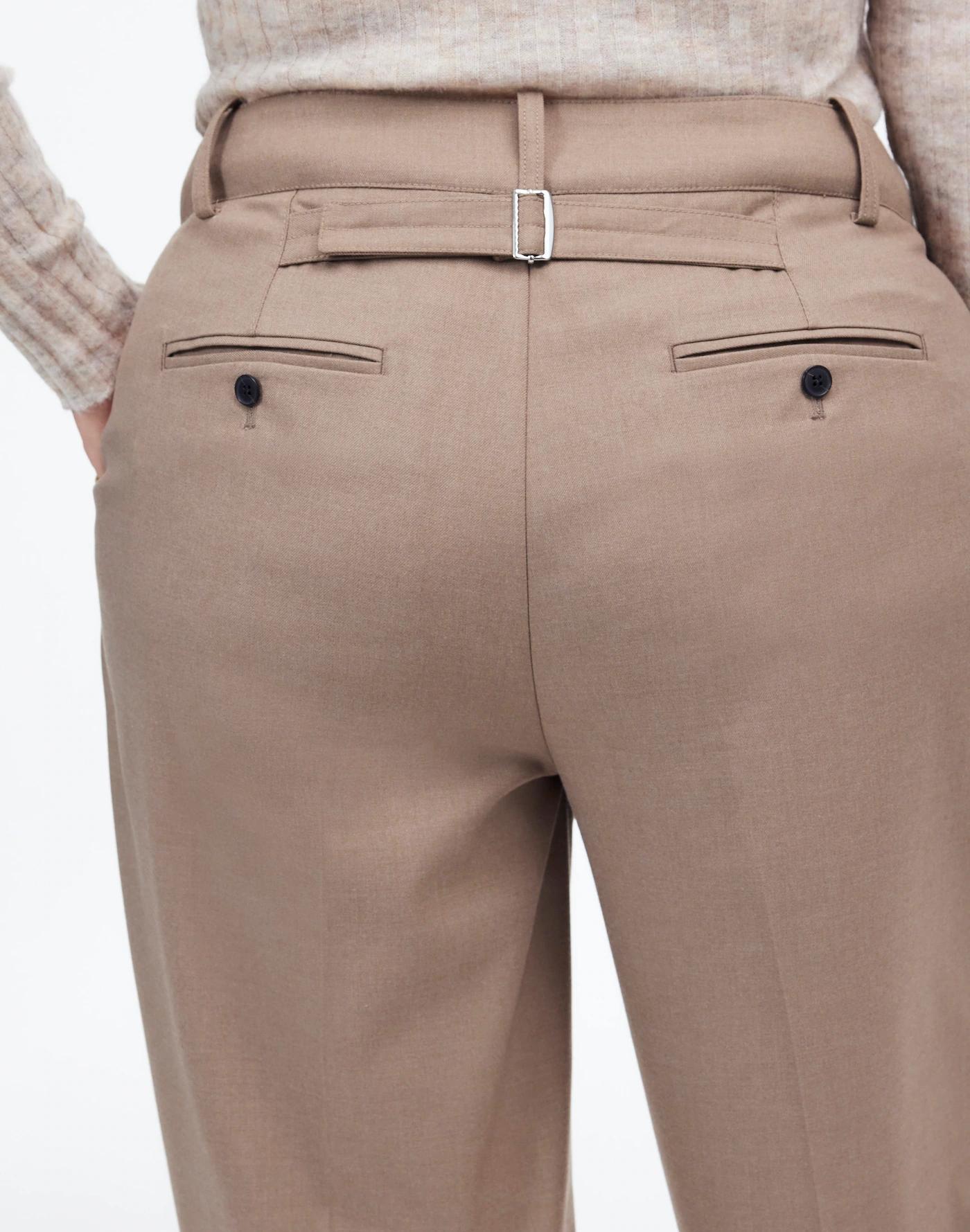 The Plus Harlow Wide-Leg Trouser in Brushed Twill Product Image