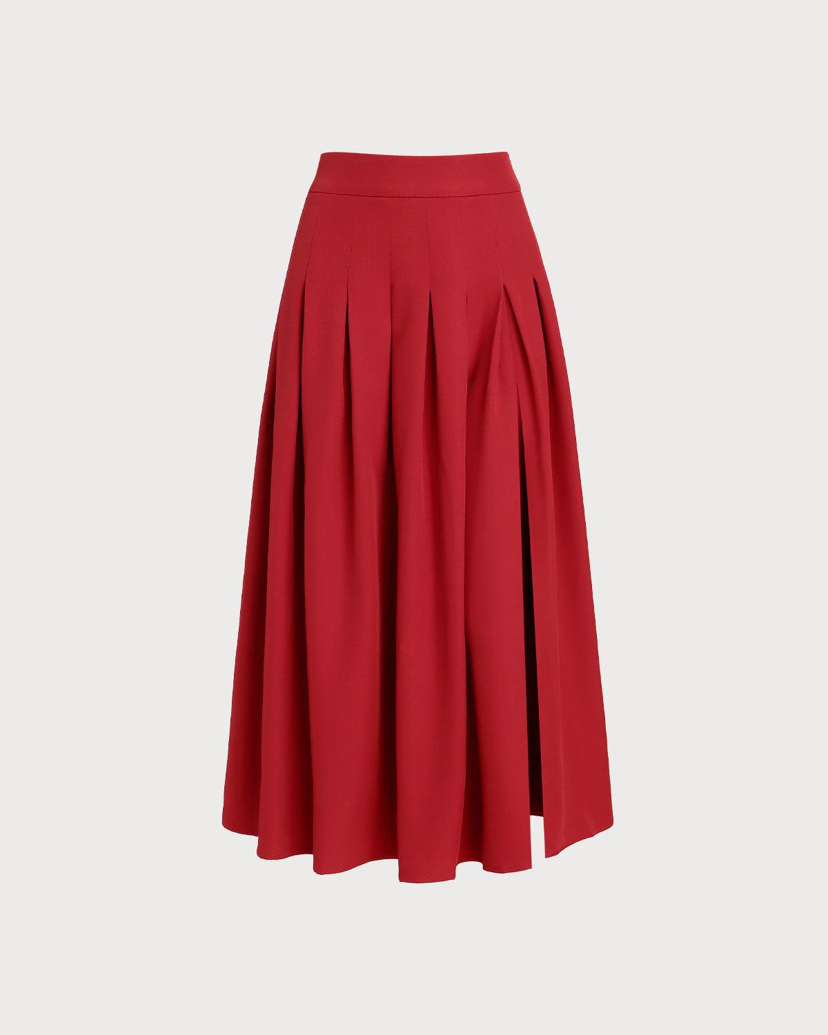 Red Skirt Two Piece Set Product Image