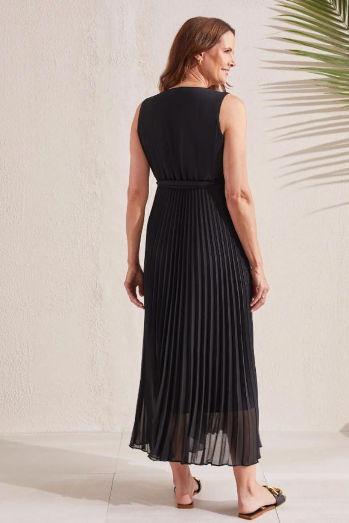 Lined Plisee Tie Dress Product Image