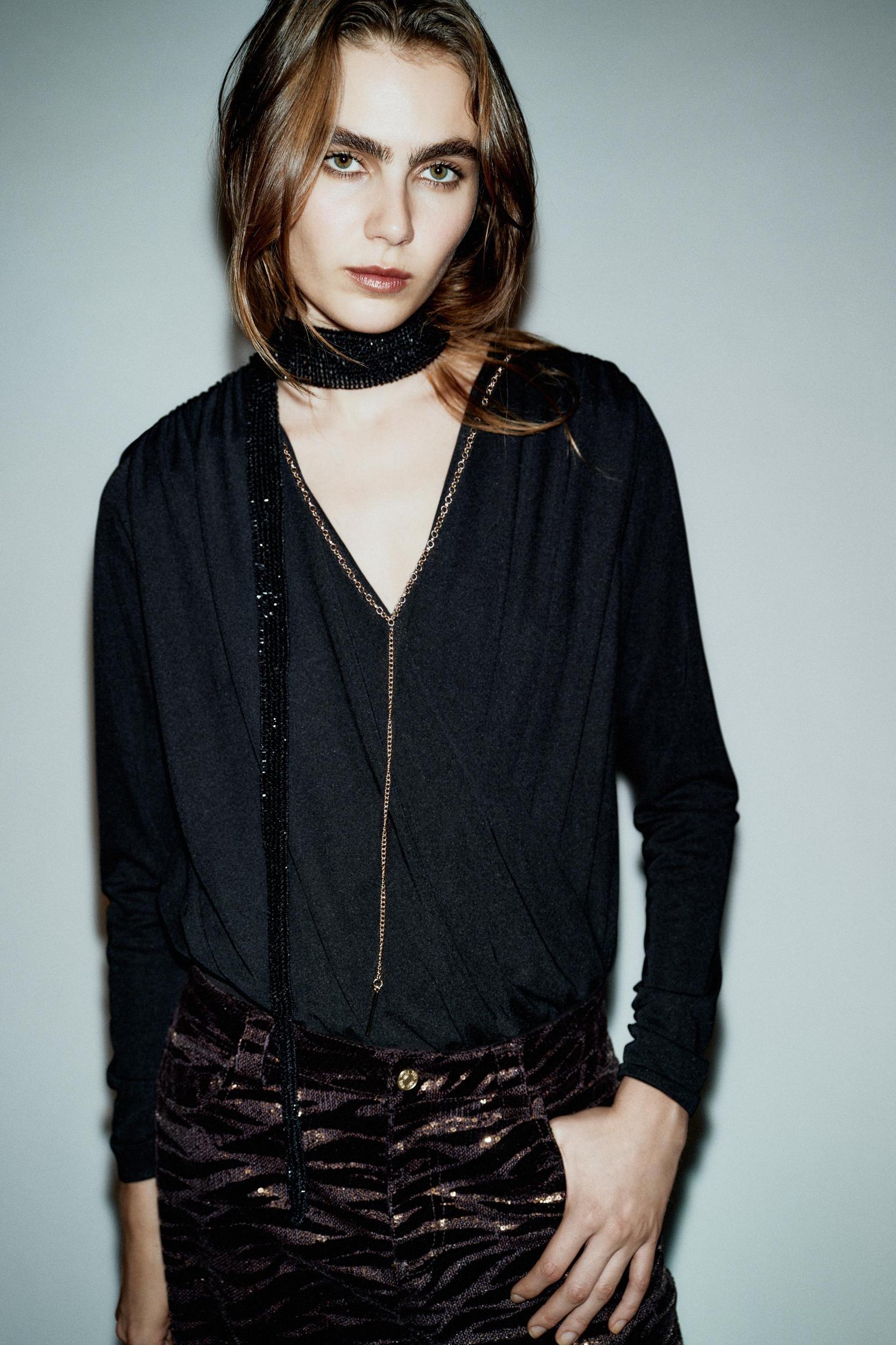 VELVET SEQUIN PANTS Product Image