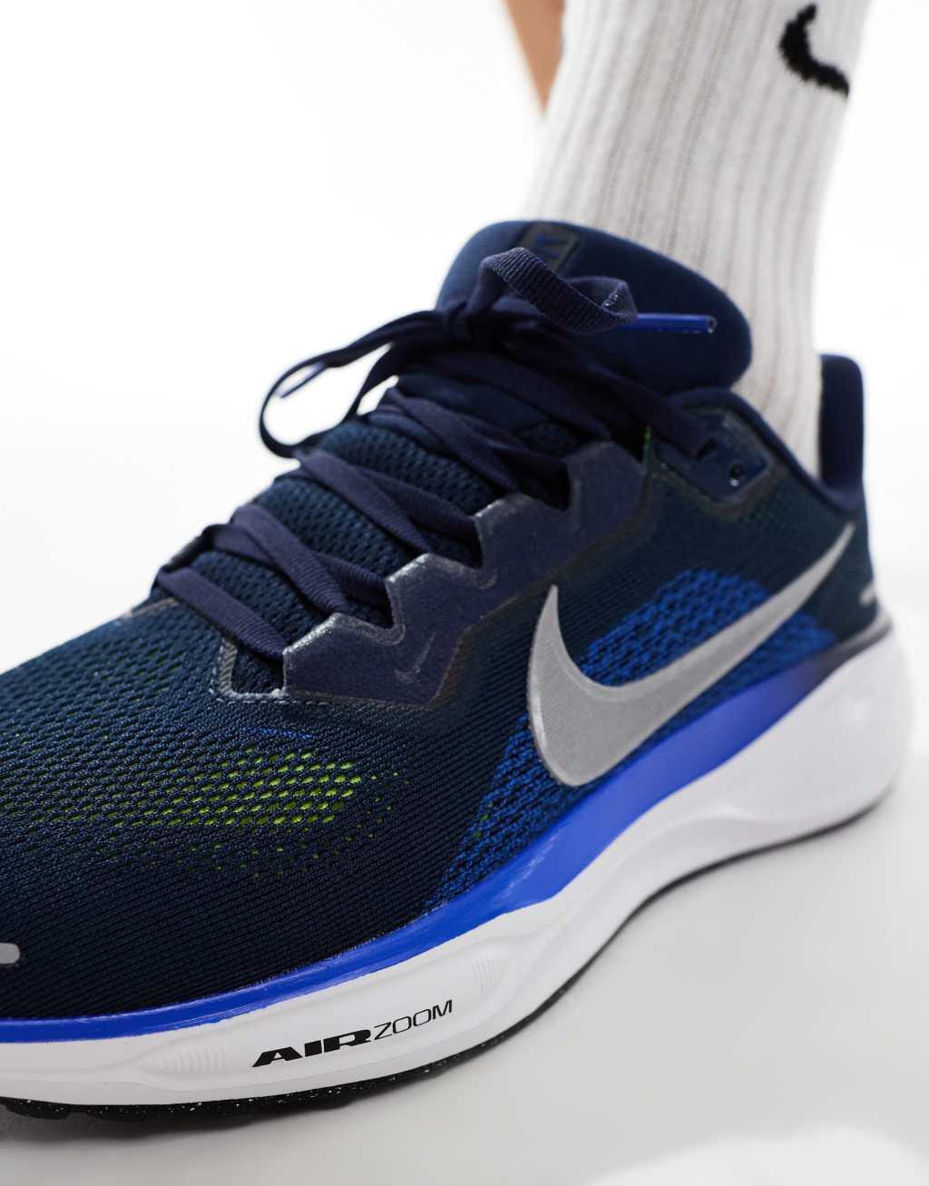 Nike Running Air Zoom Pegasus 41 sneakers in navy and white Product Image