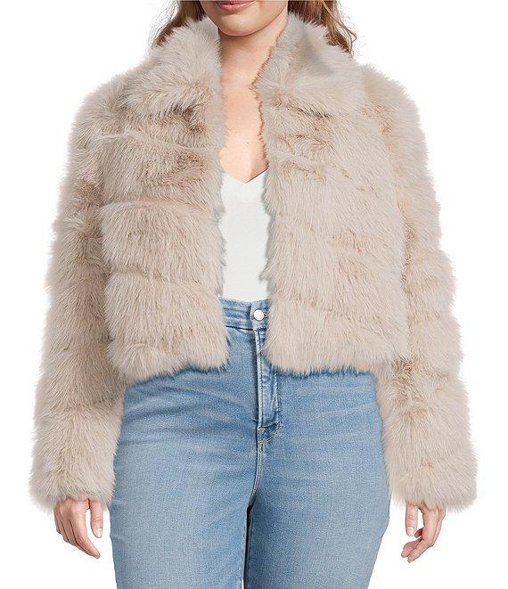 Azalea Wang Plus Size Tumi Faux Fur Collared Filled Jacket Product Image