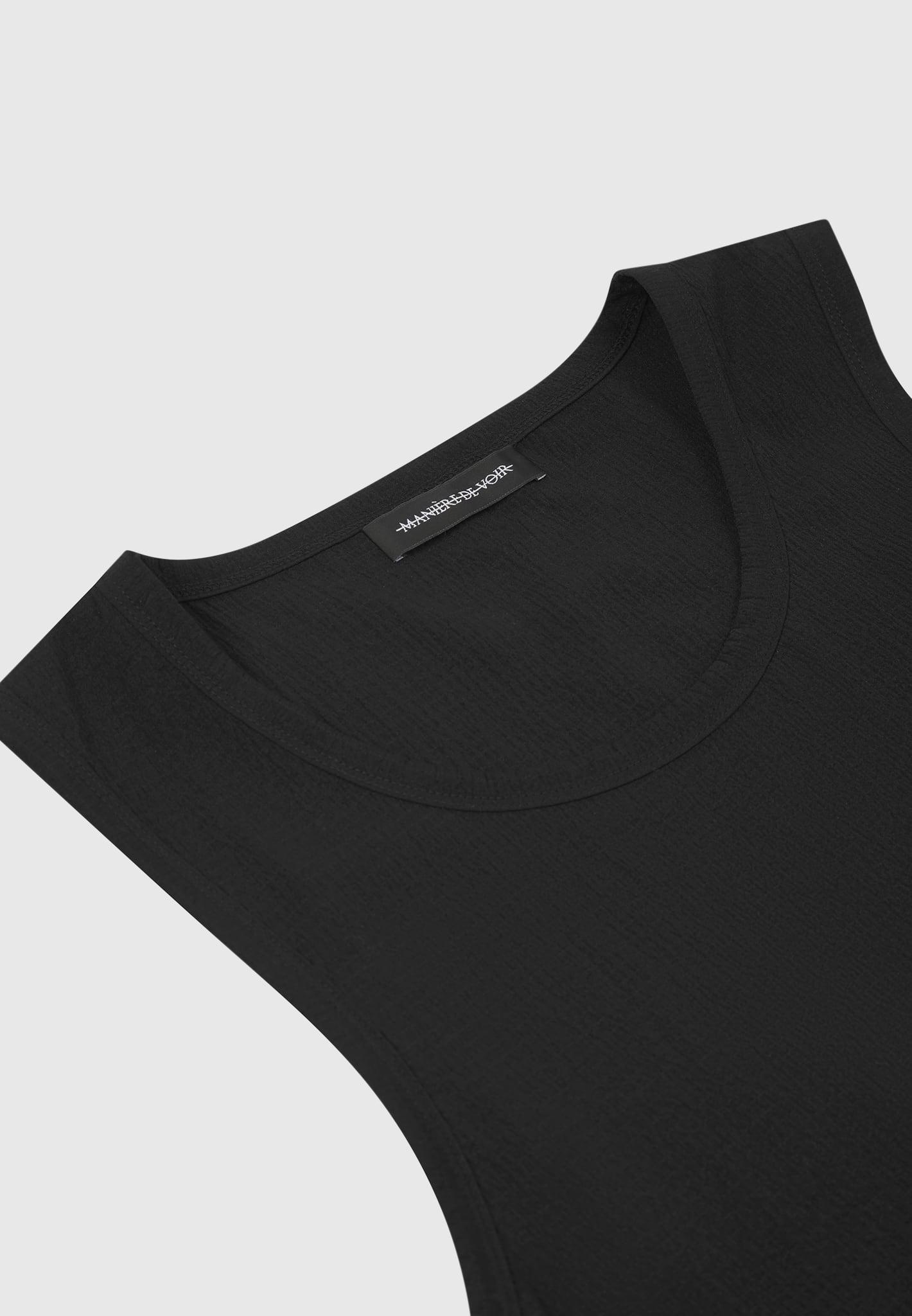 Seersucker Vest - Black Male Product Image