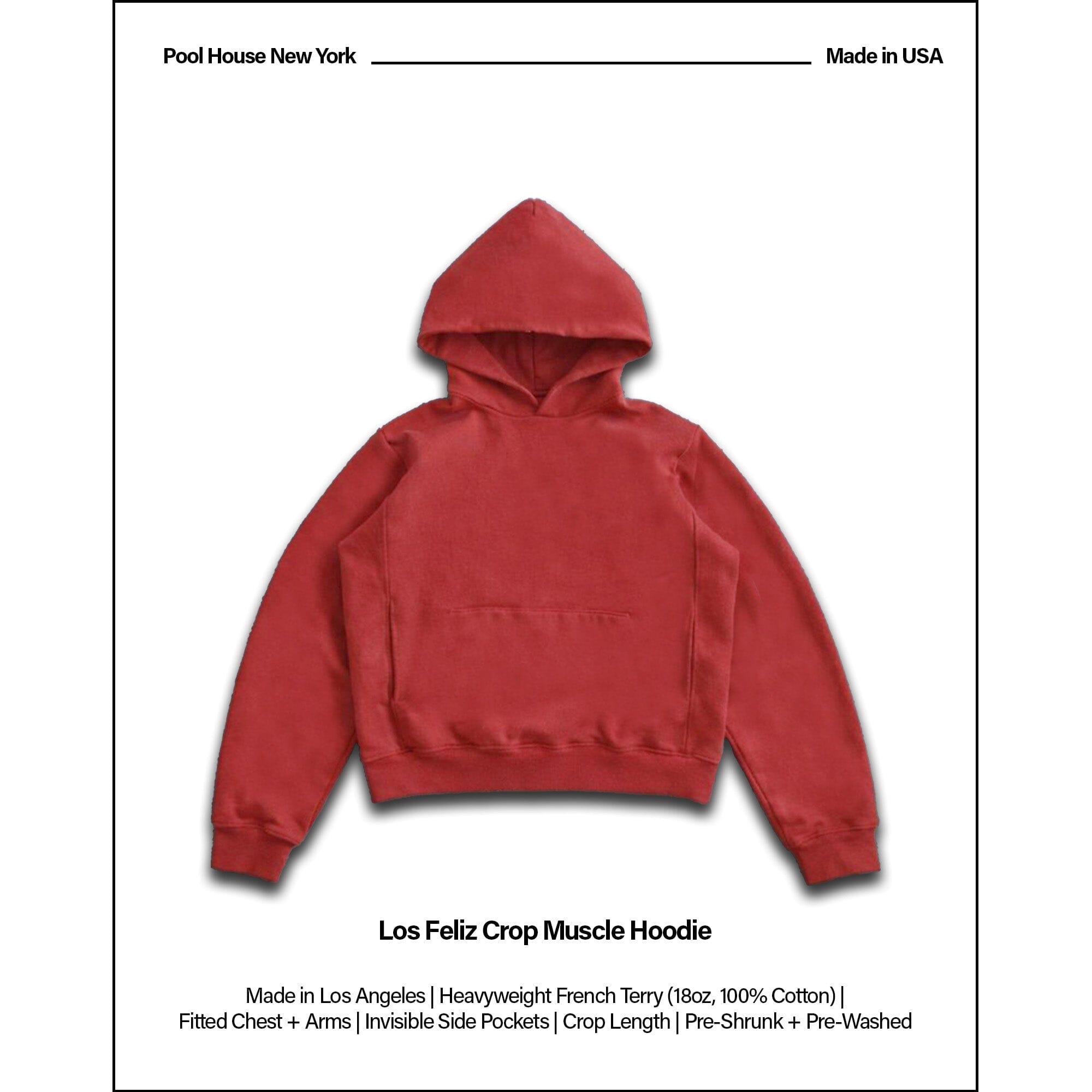 Los Feliz Crop Muscle Hoodie | Fitted Male Product Image