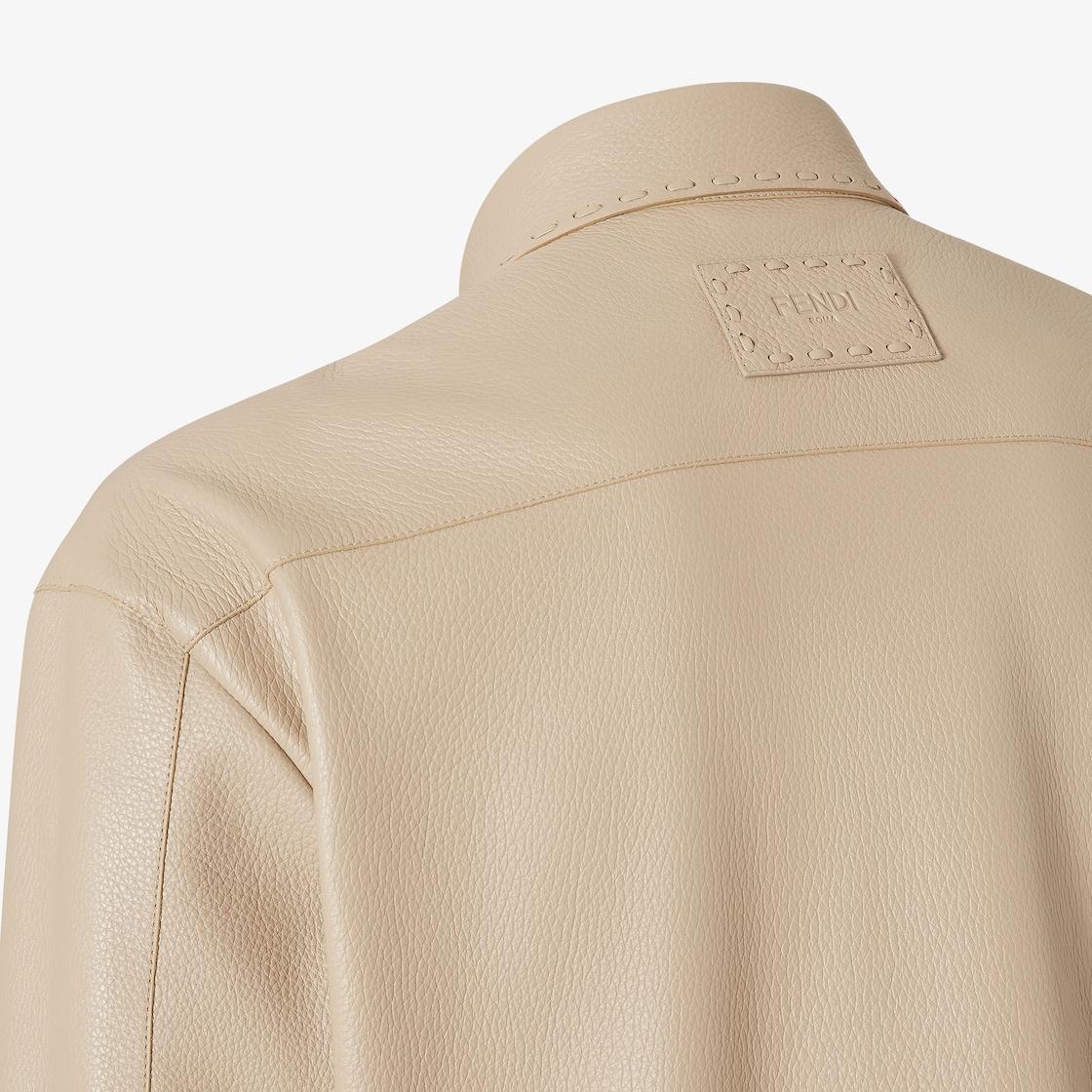 BlousonBeige leather Selleria blouson Product Image